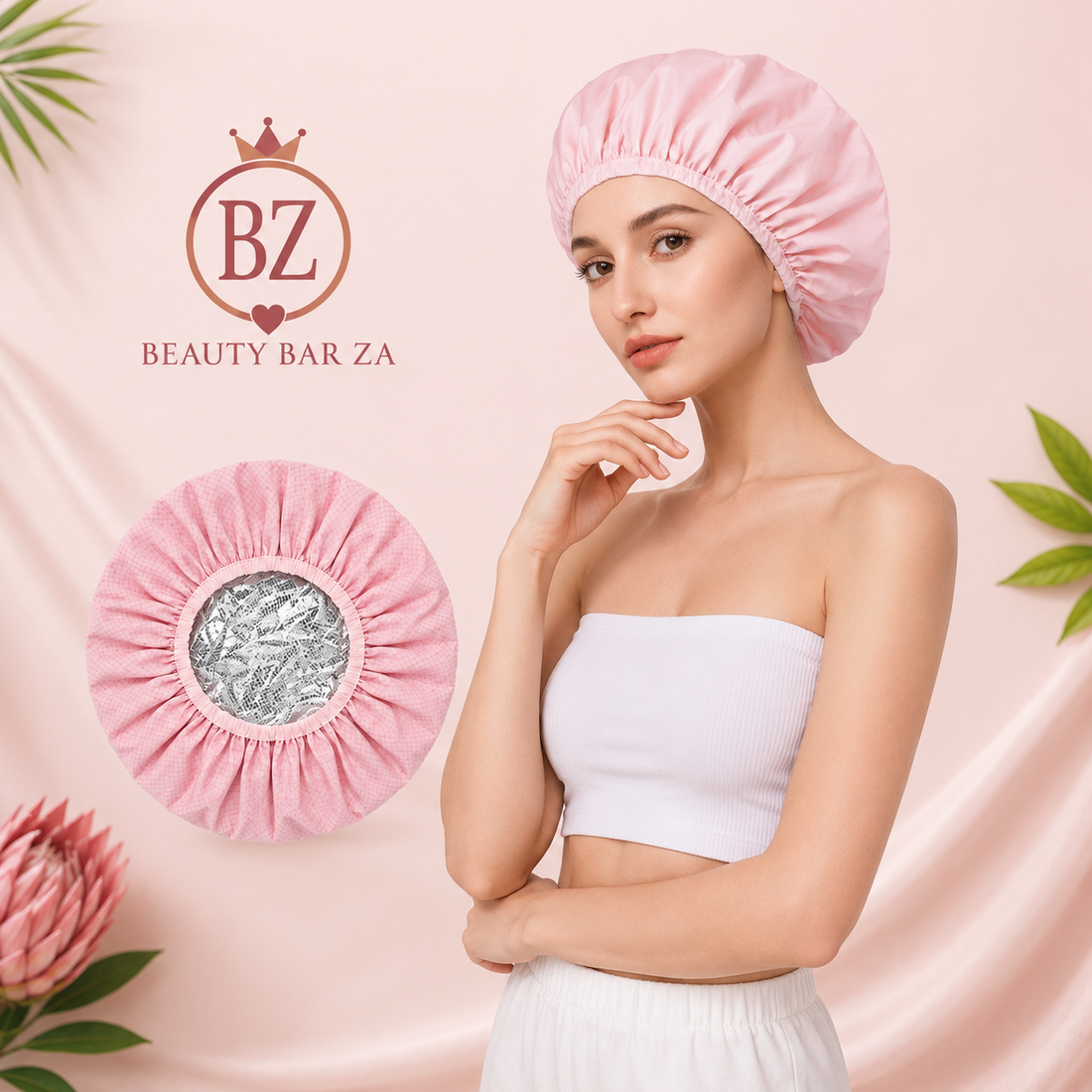 Beauty Bar Za™ Deep Conditioning Heat Cap — no electricity needed, works on all hair types