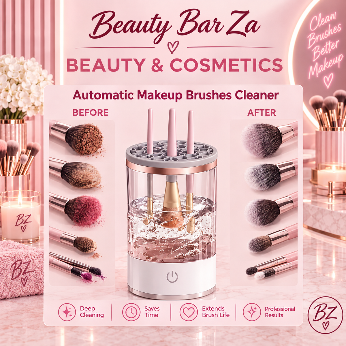 Electric Makeup Brush Cleaner — Beauty Bar Za™