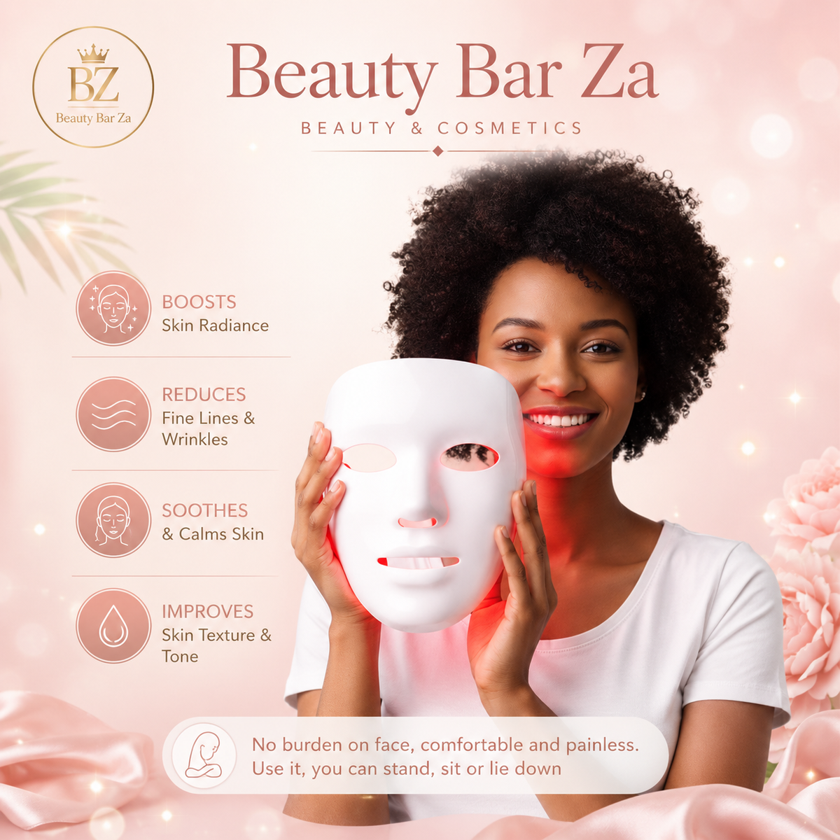 7-Colour LED Light Therapy Facial Mask | Anti-Ageing & Acne — Beauty Bar Za™