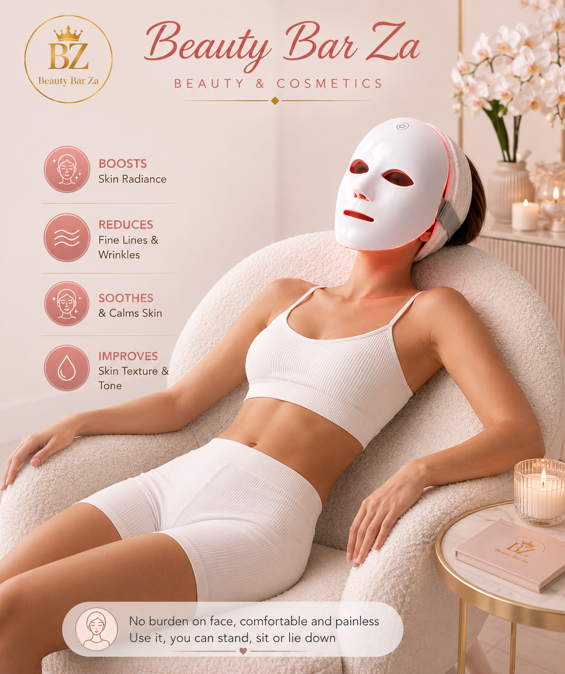 7-Colour LED Light Therapy Facial Mask | Anti-Ageing & Acne — Beauty Bar Za™