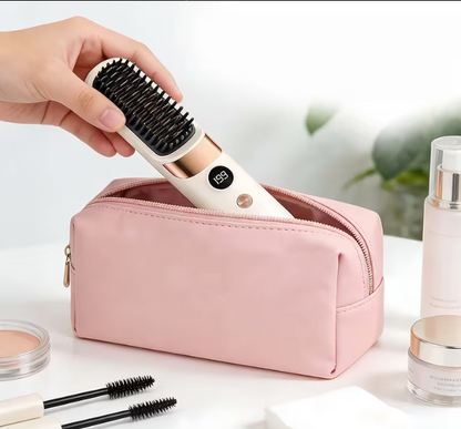 2-in-1 Hair Straightener & Curling Brush | USB Rechargeable — Beauty Bar Za™