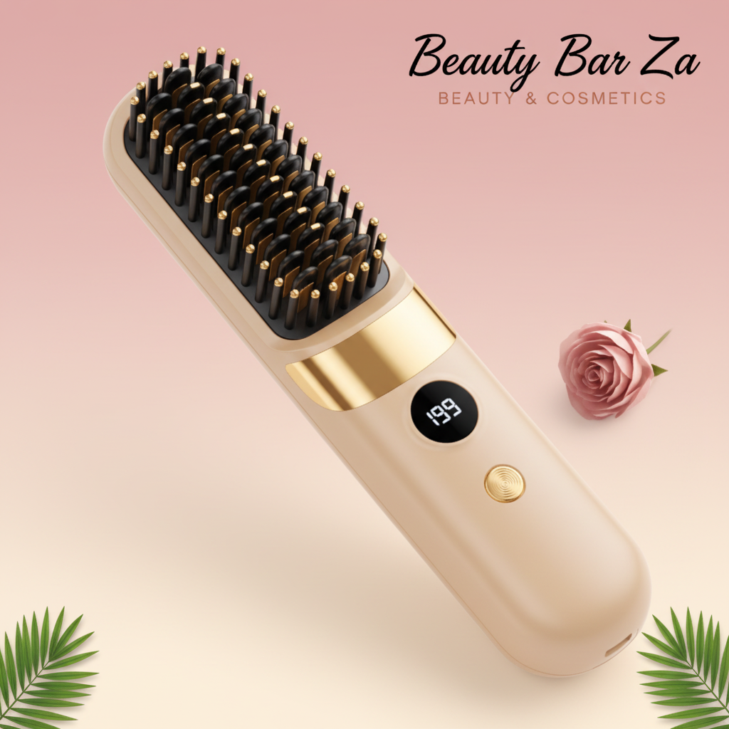 2-in-1 Hair Straightener & Curling Brush | USB Rechargeable — Beauty Bar Za™
